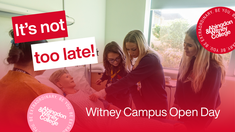 Witney Open Day - It's not too late!