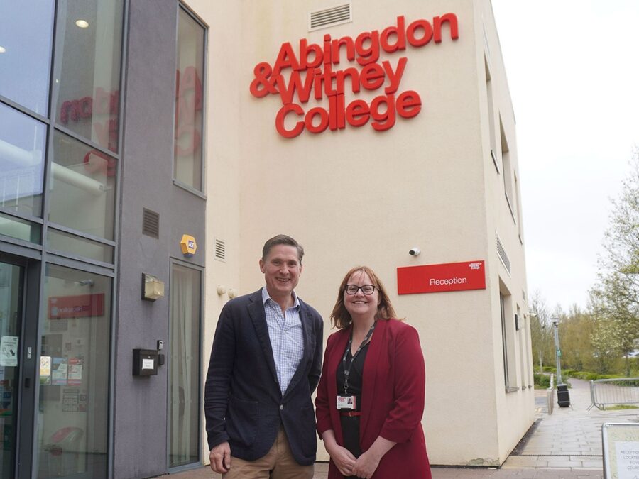 Local MP Charlie Maynard visits Abingdon & Witney College’s Witney campus